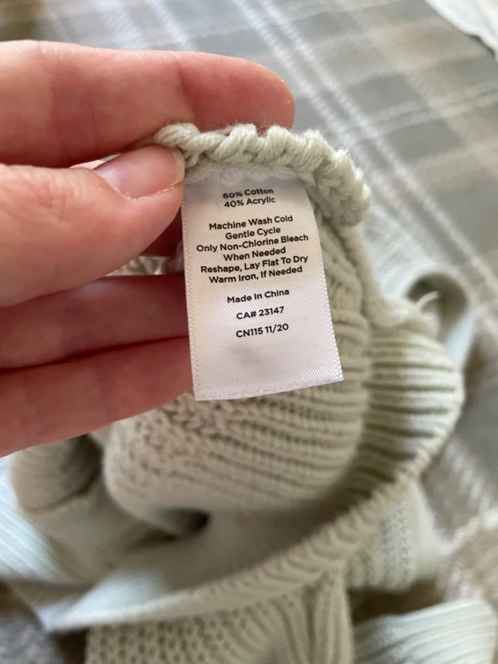 Haven Well Within mint green shaker stitch knit cardigan L - Picture 4 of 5
